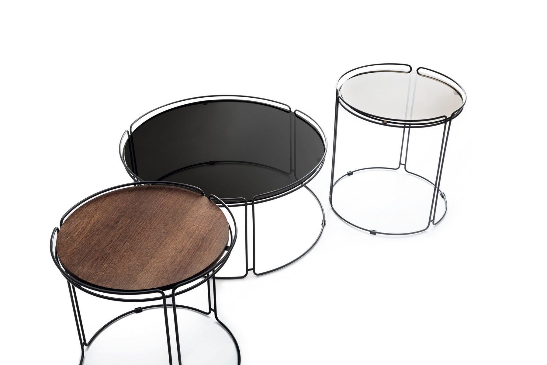 MONOLITH Round metal coffee table
