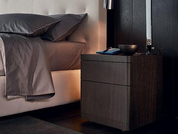 YOU Wooden bedside table with drawers