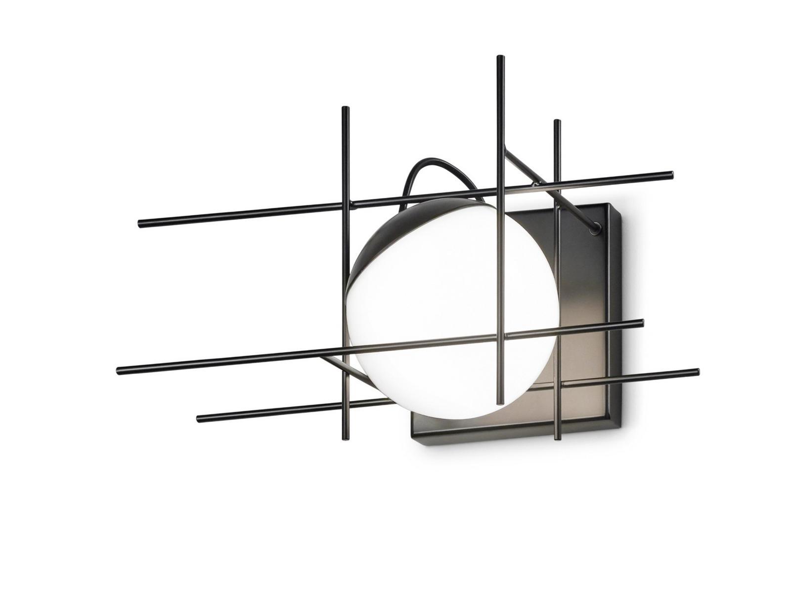 PLOT FRAME AP LED wall light in metal and blown glass