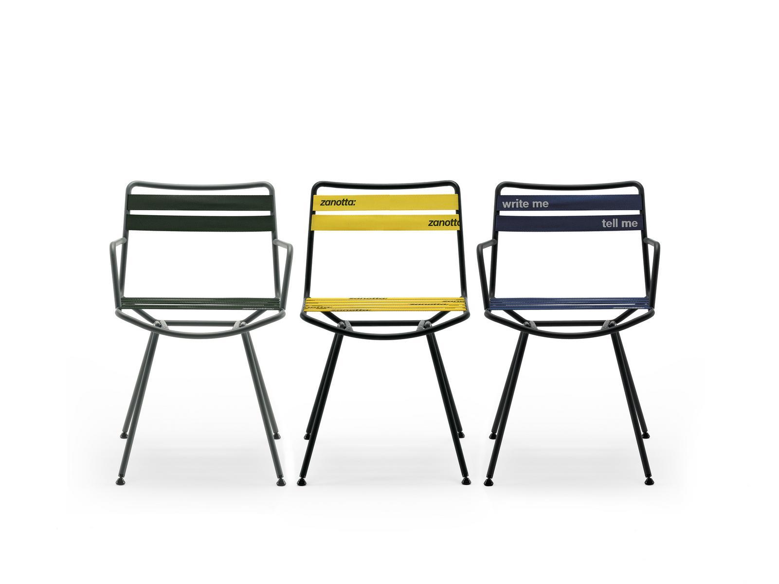 DAN 2058 Steel chair with armrests
