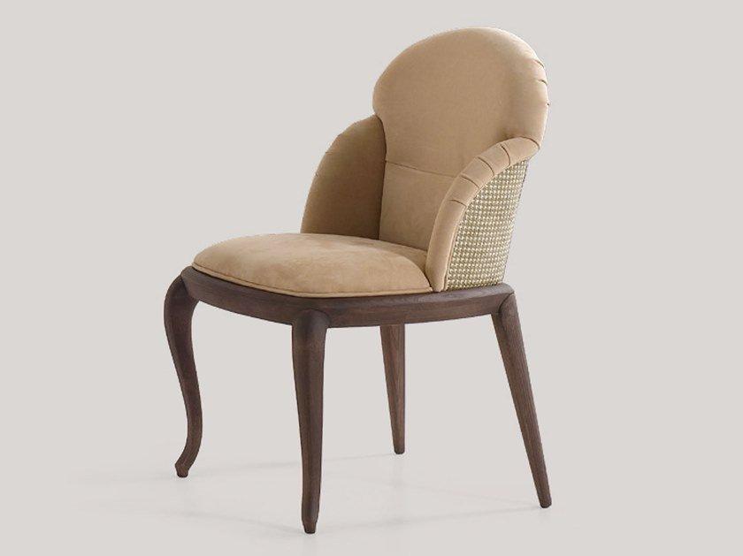 SALLY Upholstered fabric chair with armrests