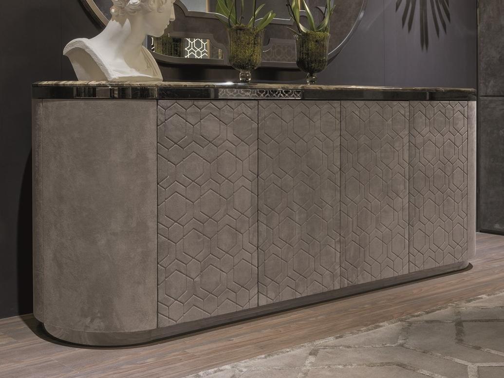 GORDON Leather sideboard with doors