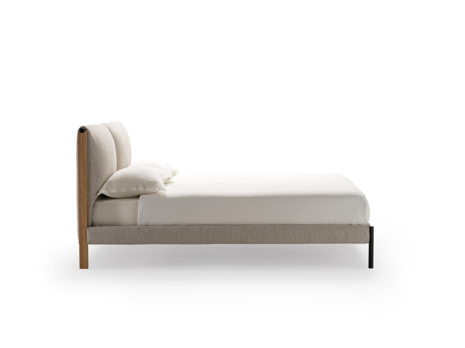 RICORDI Double bed with upholstered headboard