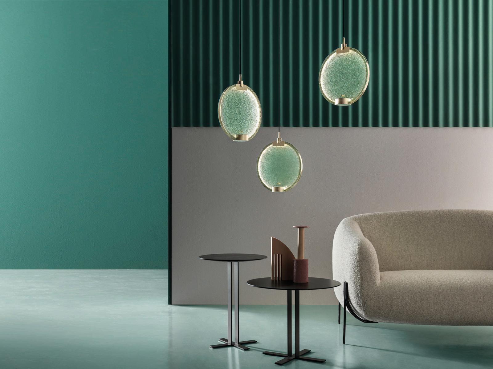 HORO S3 LED glass pendant lamp with dimmer