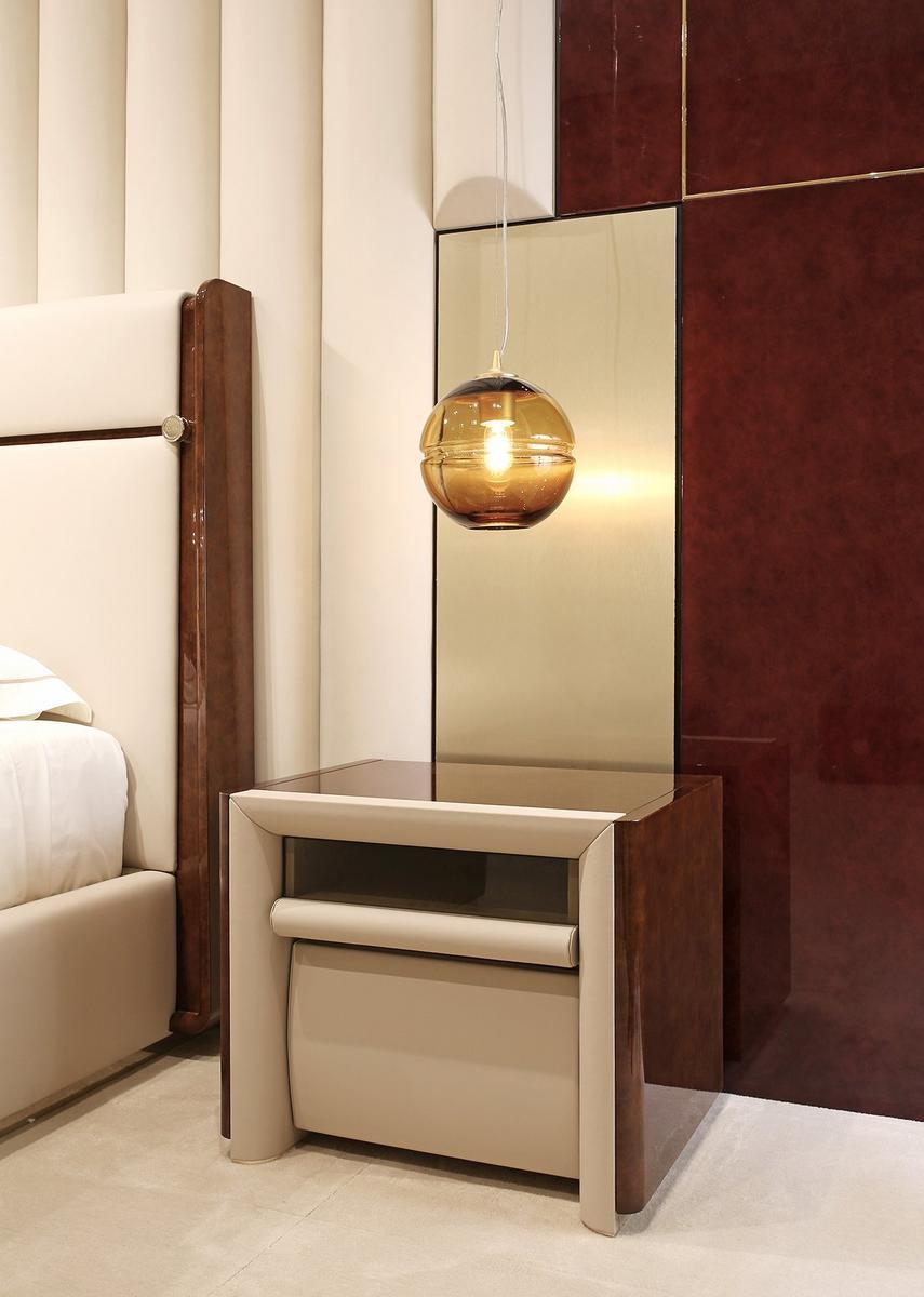MADISON Wooden bedside table with drawers