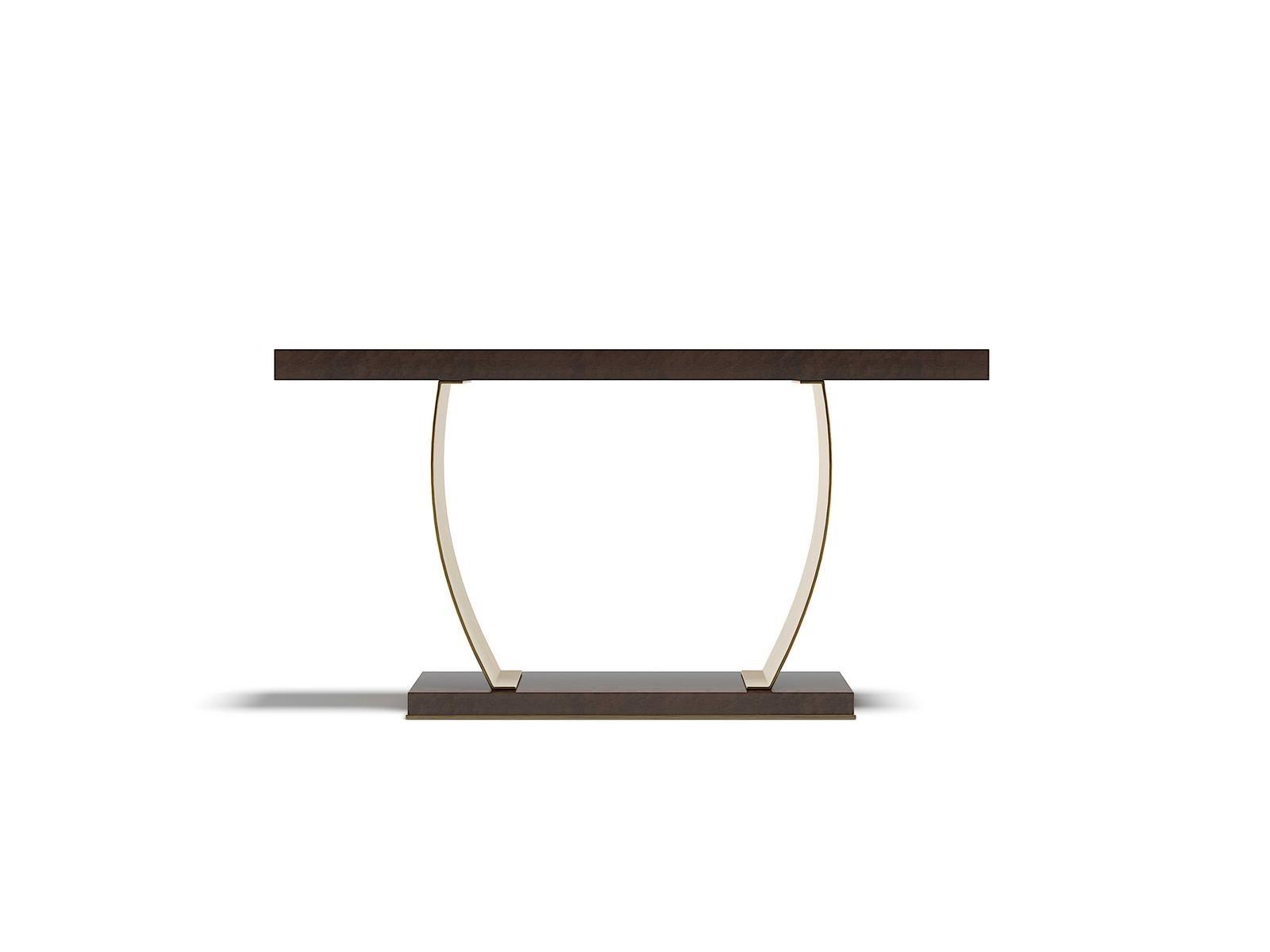 KARAMEL Rectangular steel and wood console table KARAMEL Rectangular steel and wood console table