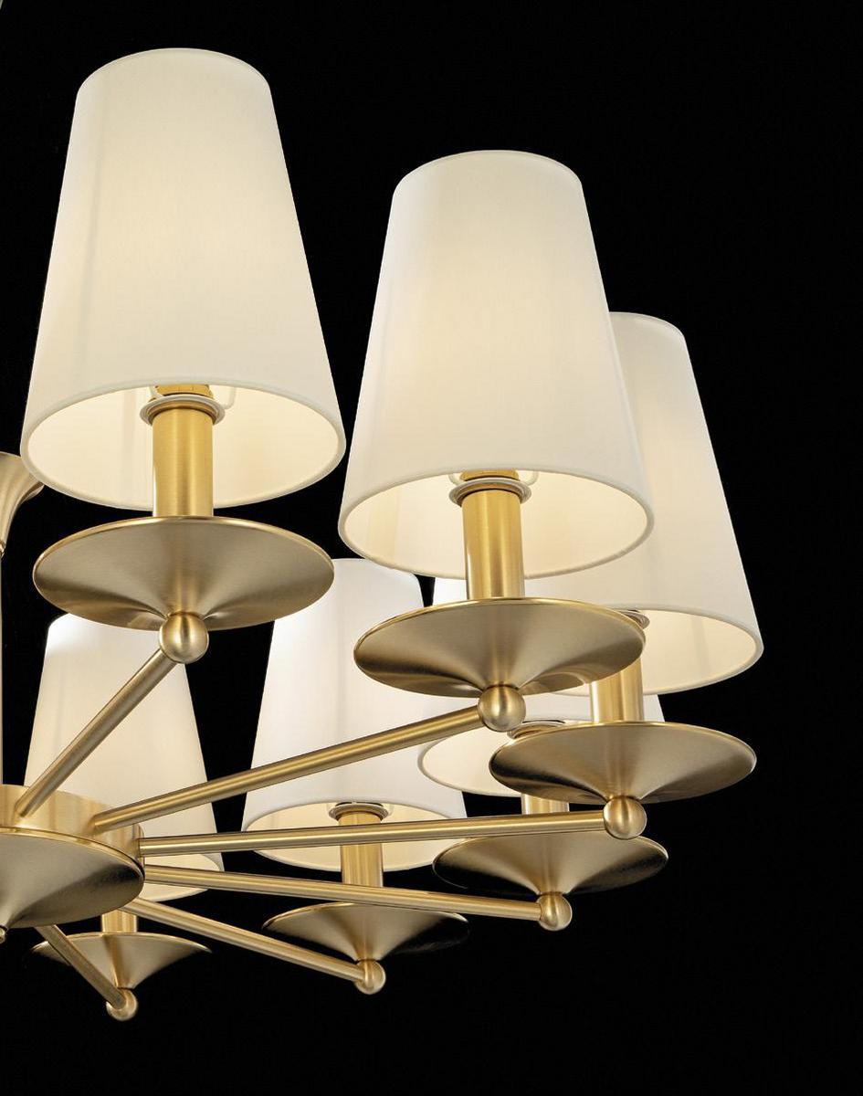 AMANDA LED brass chandelier