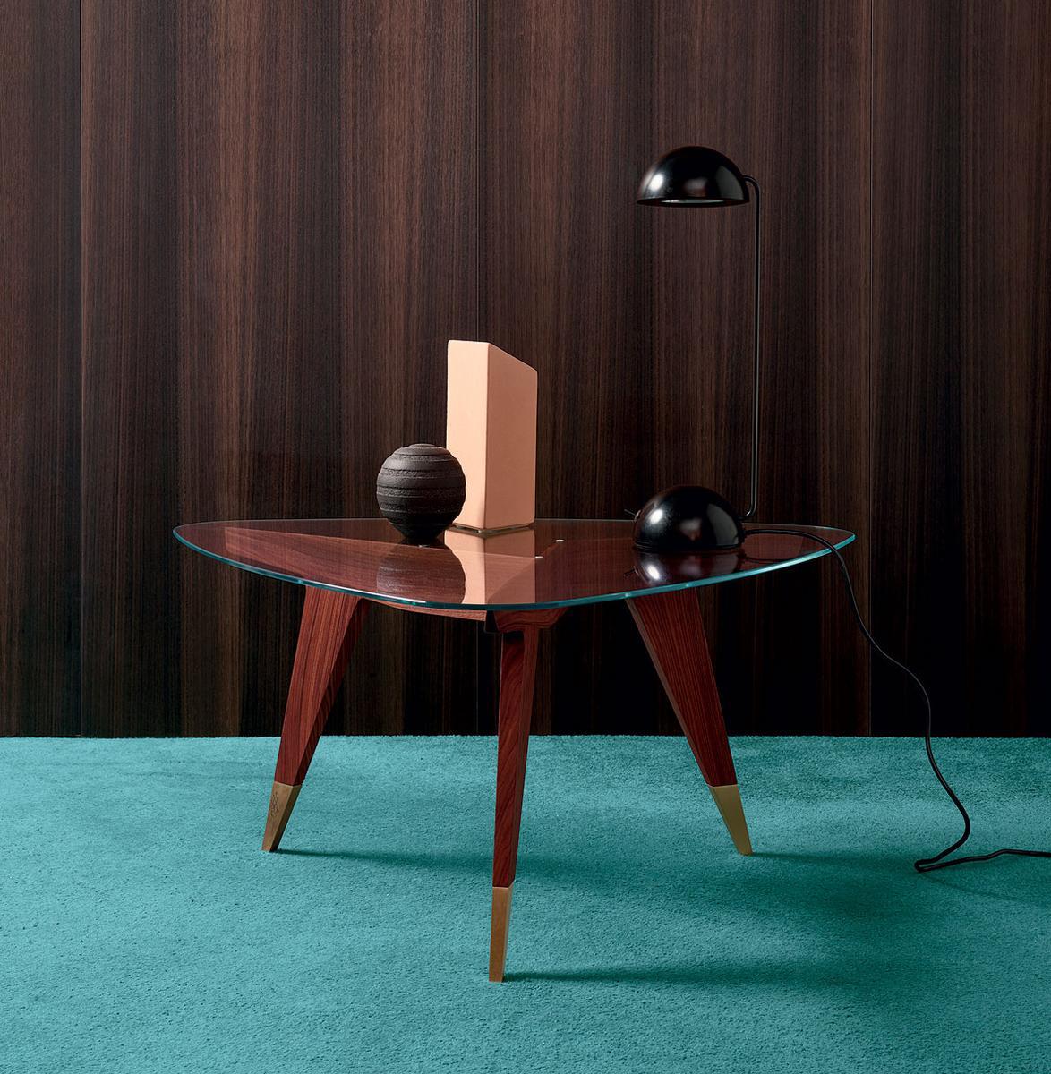 D.552.2 Wood and glass coffee table for living room