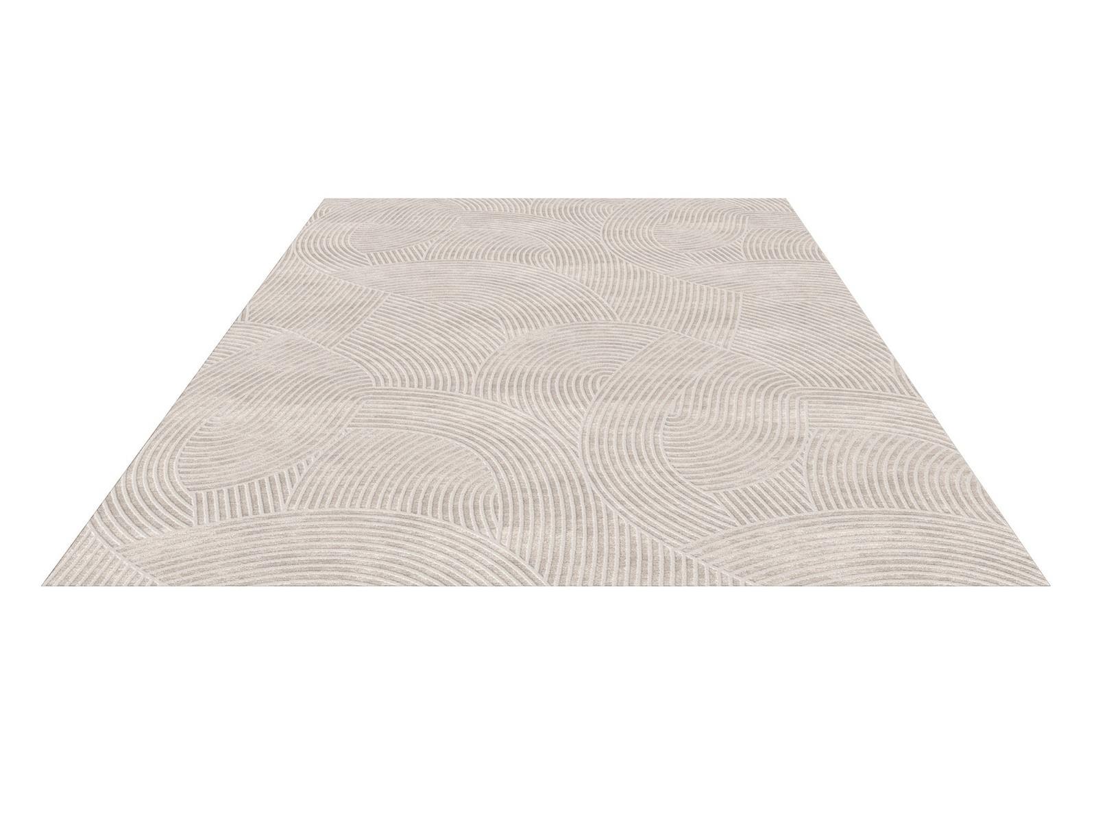 ZEN Solid-color rectangular wool and bamboo silk rug