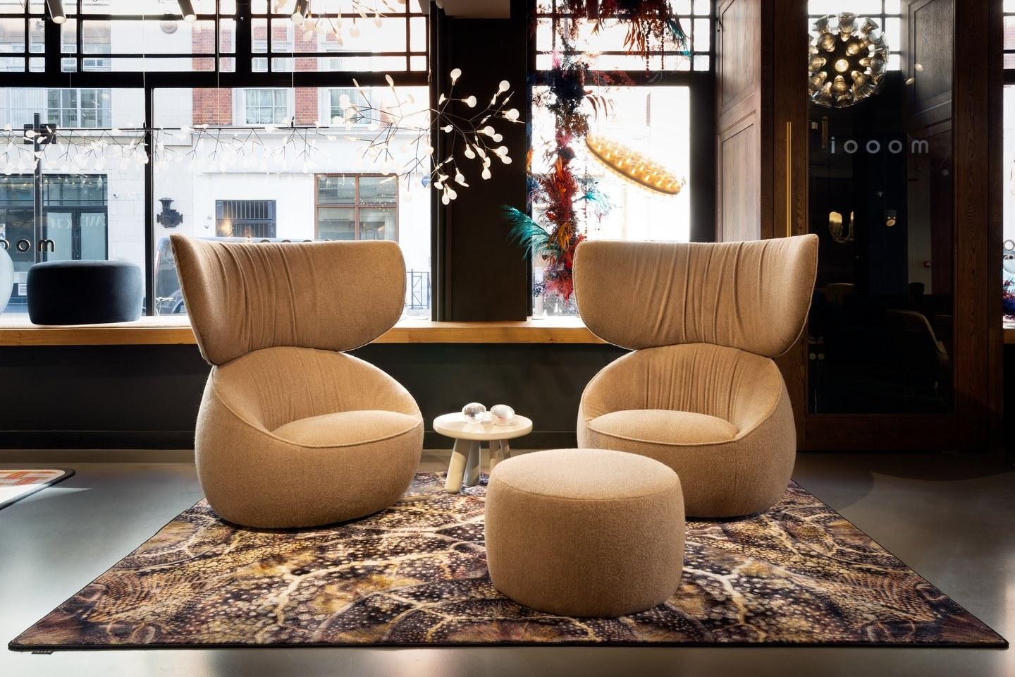 HANA WINGBACK Upholstered high-back armchair