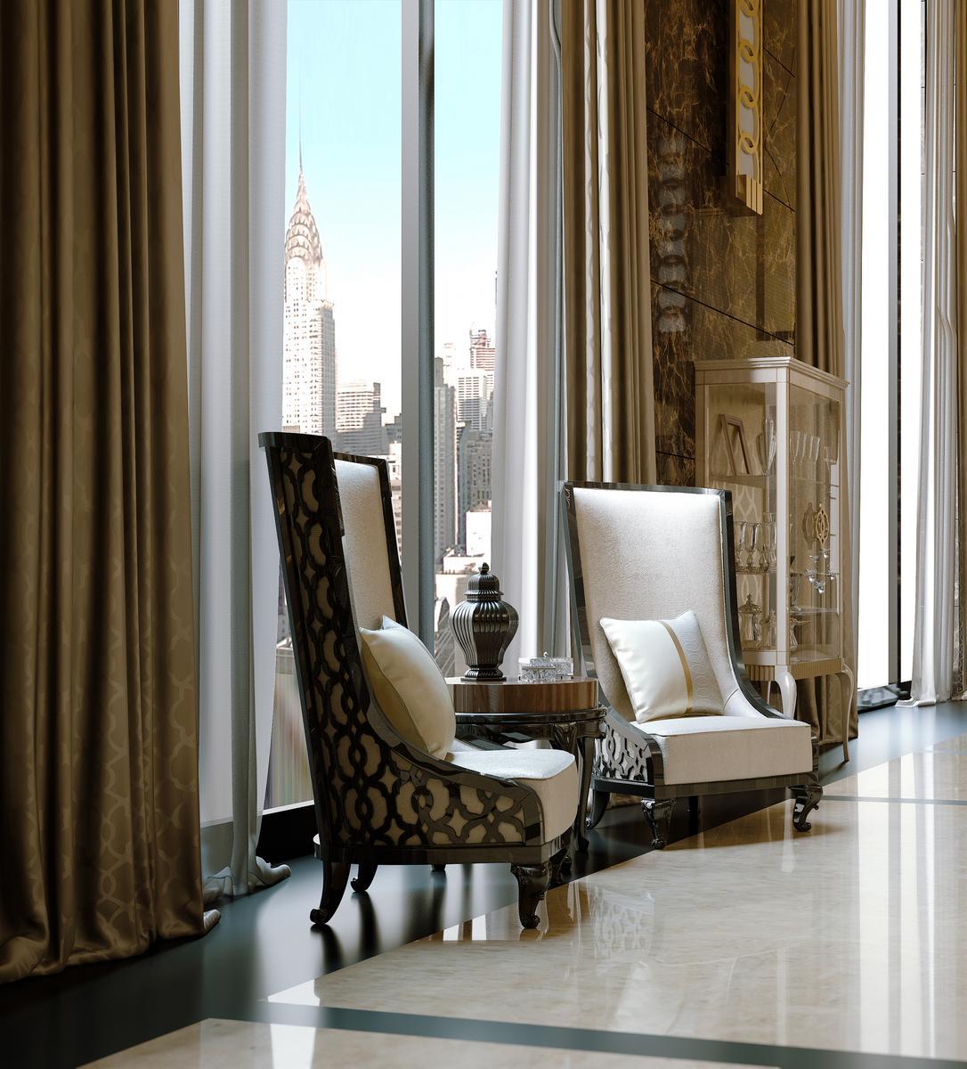 CLUB High-back nabuk armchair