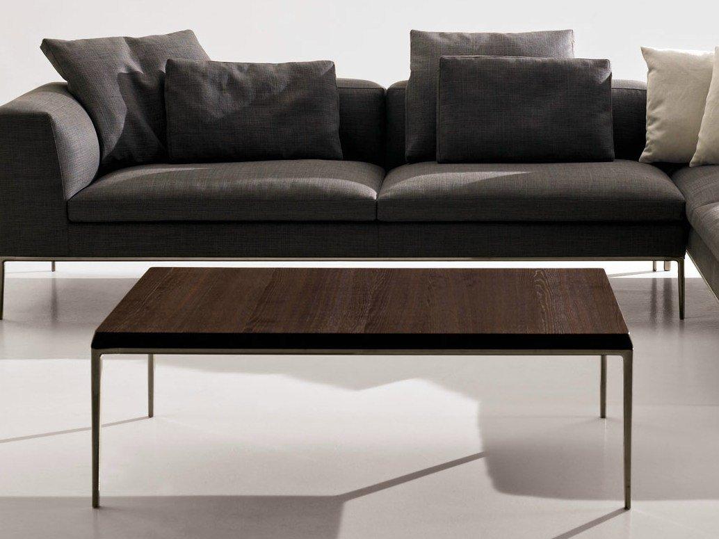 MICHEL Rectangular solid wood coffee table