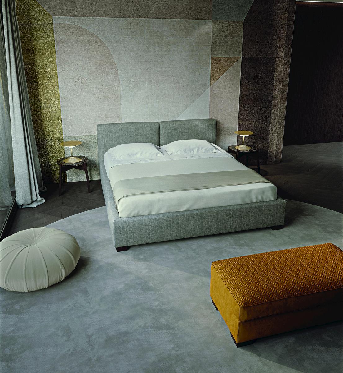 TIBERIO Fabric double bed