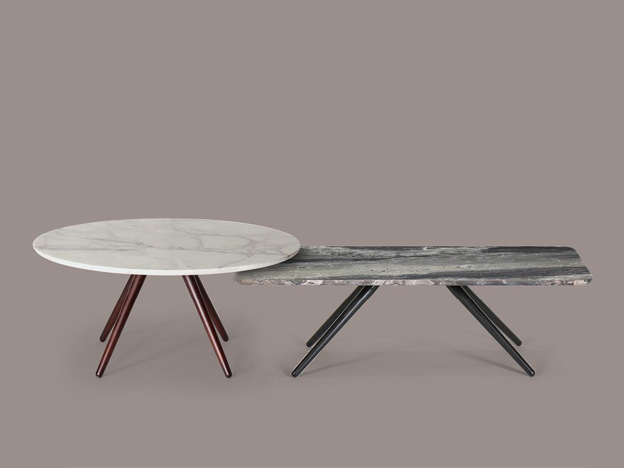 LIGHT Round marble coffee table