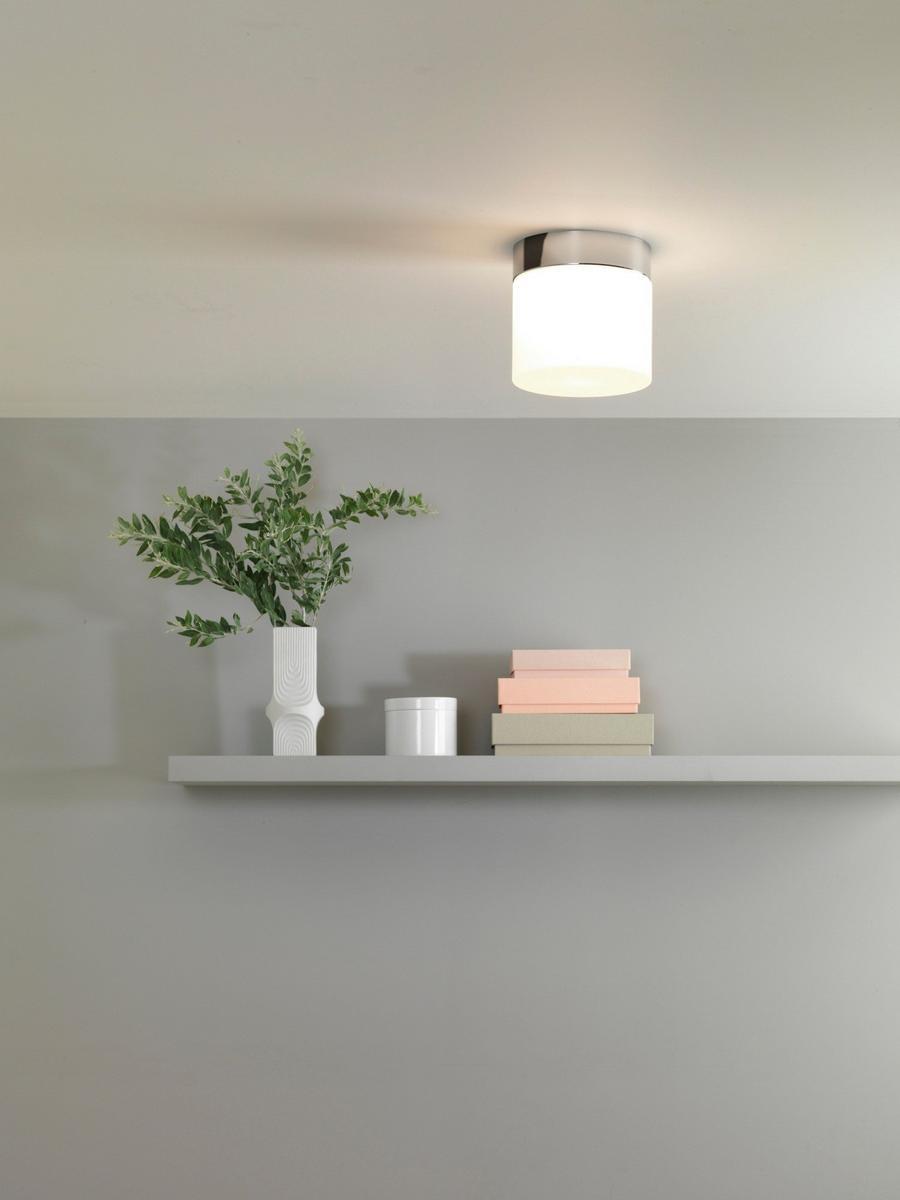 SABINA Glass and steel ceiling light with dimmer