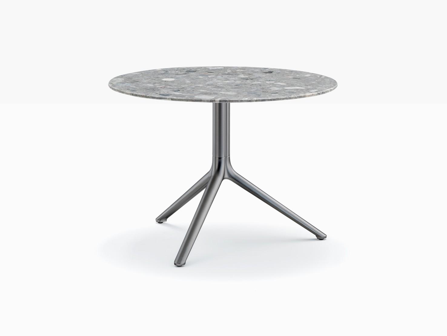 ELLIOT 5473 Round die cast aluminium coffee table with 3-star base