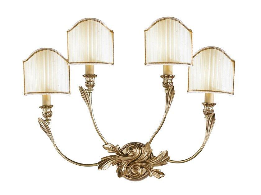SOLANGE 337/A4-P French Gold wall light with shades