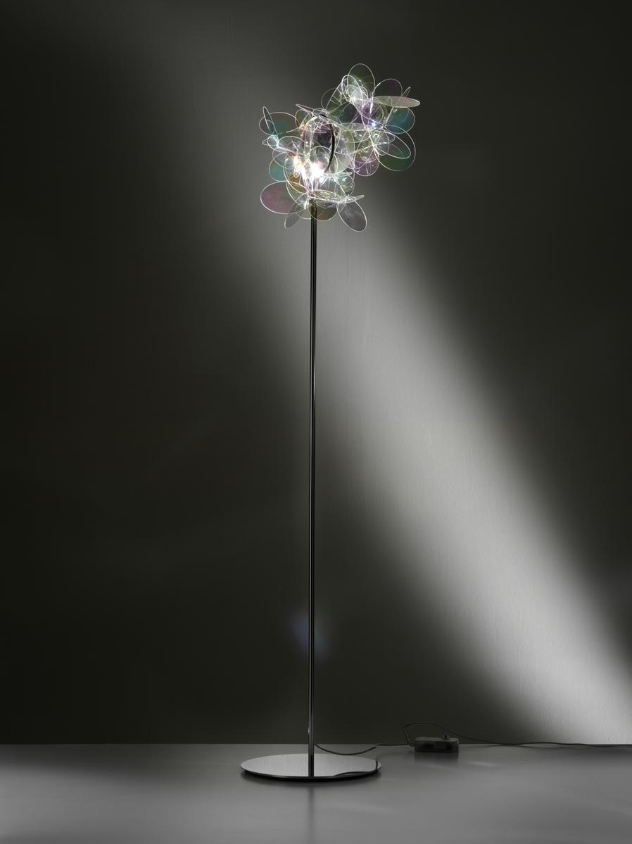 MILLE BOLLE LED polycarbonate and stainless steel floor lamp