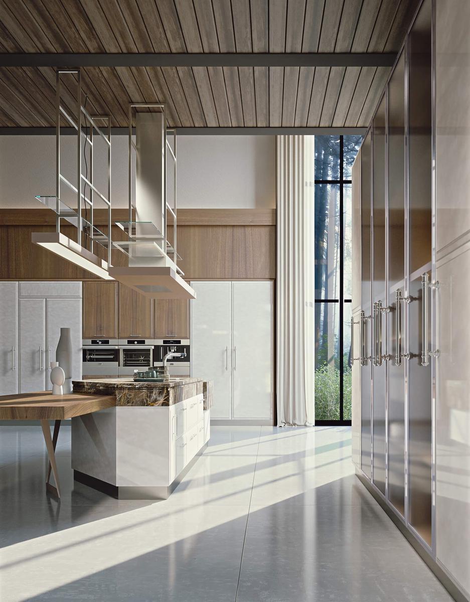 ESSENZA SUPERNATURAL PEARL AND WALNUT Custom kitchen