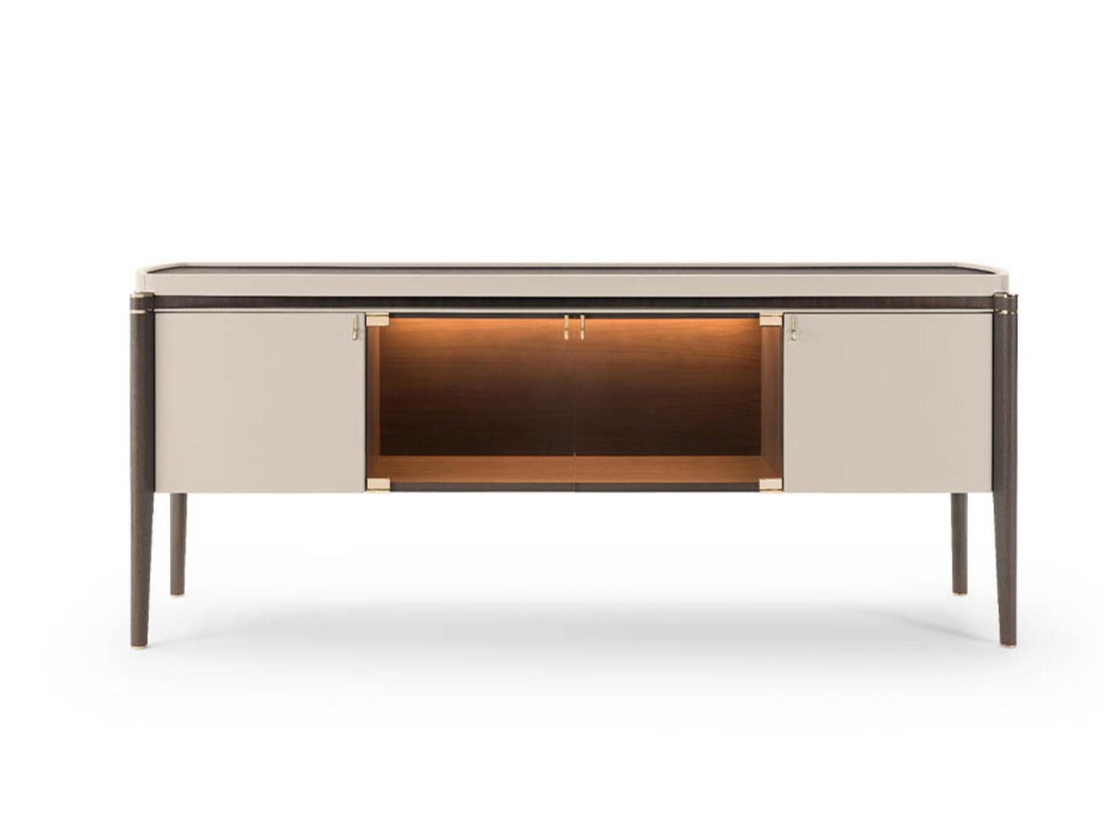 PINNACLE Wooden sideboard with integrated lighting