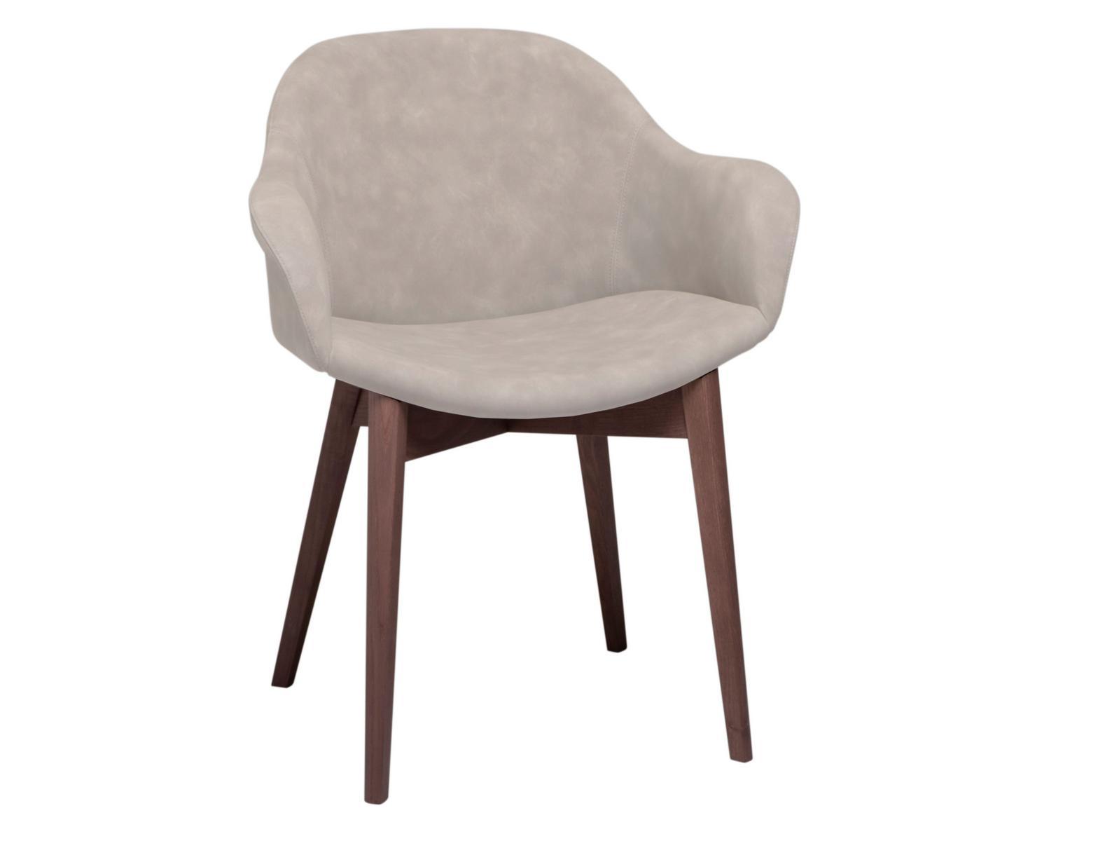 HUG Upholstered chair with wooden base