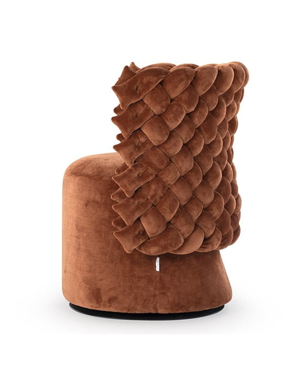 GIUGGIOLA Giuggiola armchair by Calia Italia: embodies women's beauty and strength, offers chic comfort, and comes with versatile fixed, swivel, or storage options.