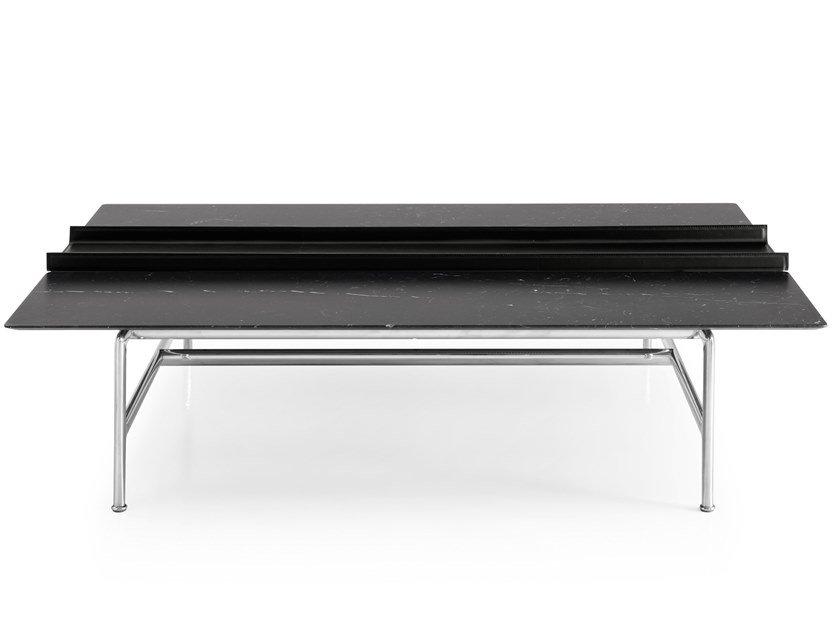 PIANURA Rectangular marble coffee table