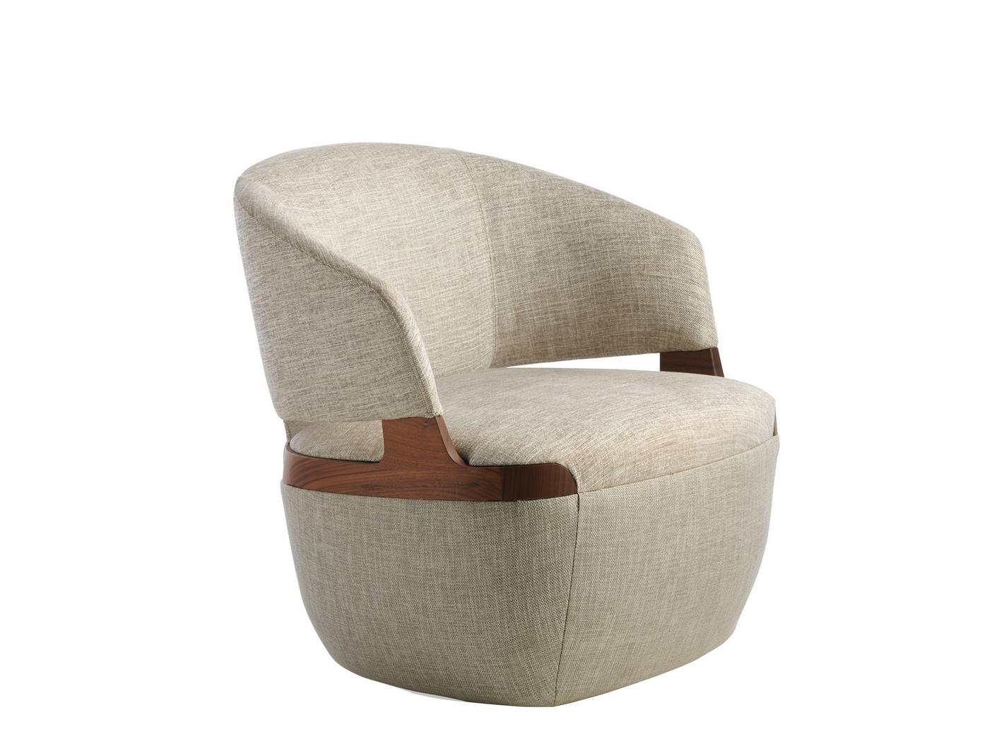 VELIS Swivel fabric easy chair