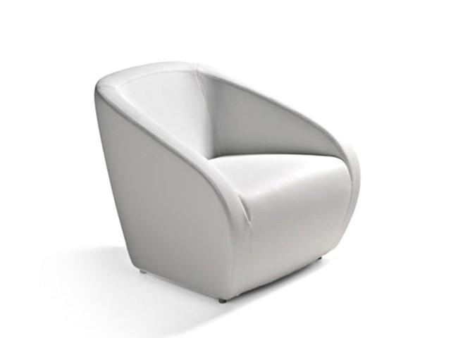 ARNOLD Leather armchair with armrests