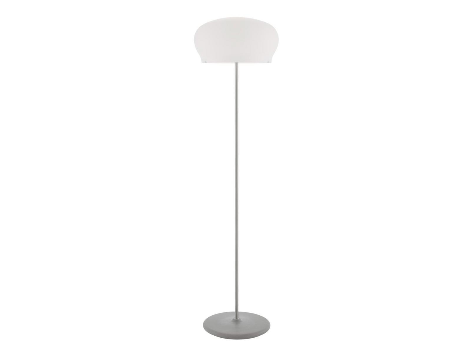DURHAM Floor lamp with stone base and opal glass shade