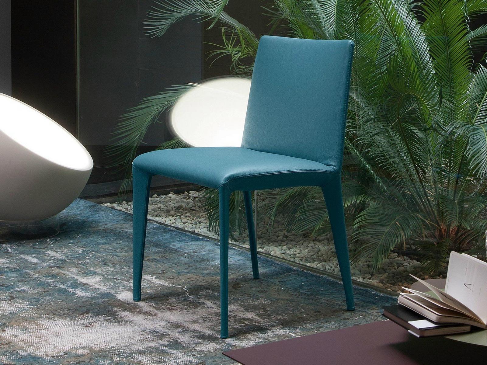 FILLY Upholstered leather chair