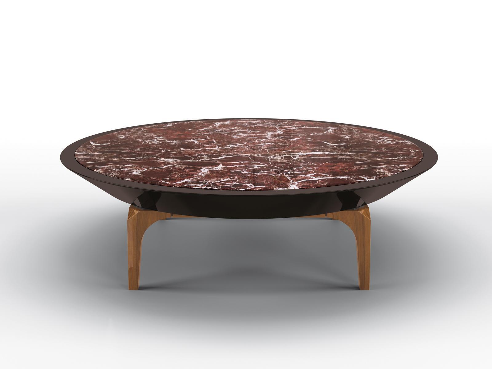 EXPERIA Round Rojo Levanto marble coffee table