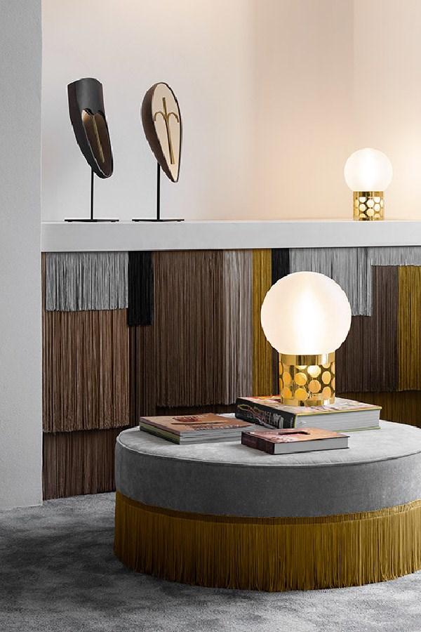 ATMOSFERA Goldflex® and methacrylate LED table lamp