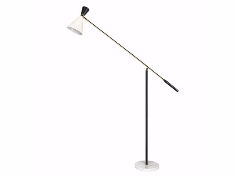 MILWAUKEE Direct light floor lamp with swing arm