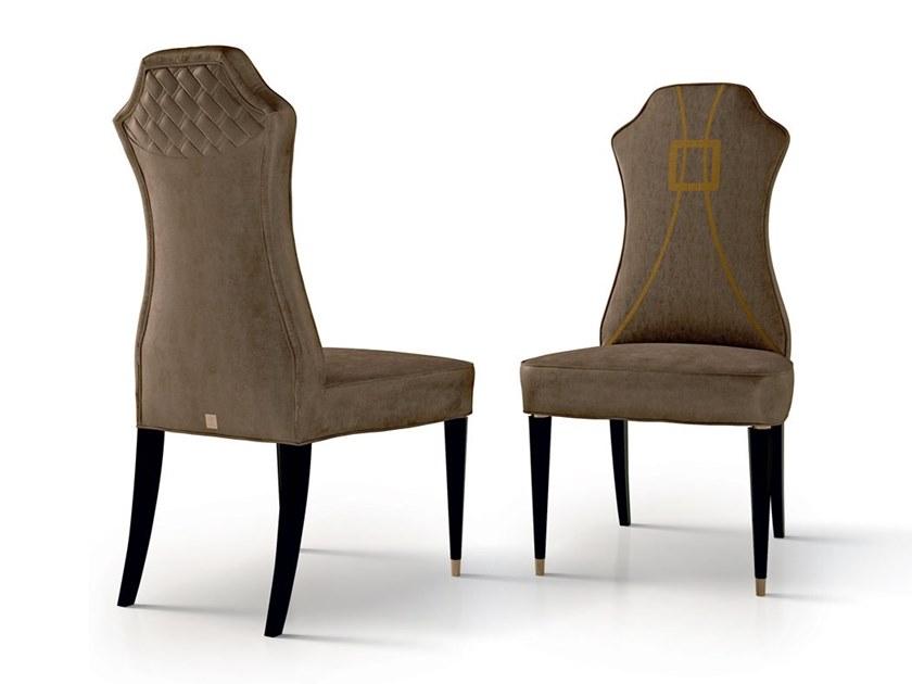 7009 High-back velvet chair