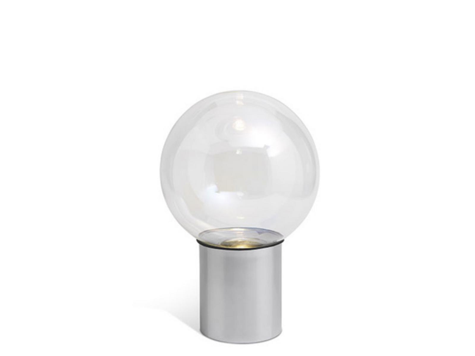 BULB Glass, brass and iron table lamp