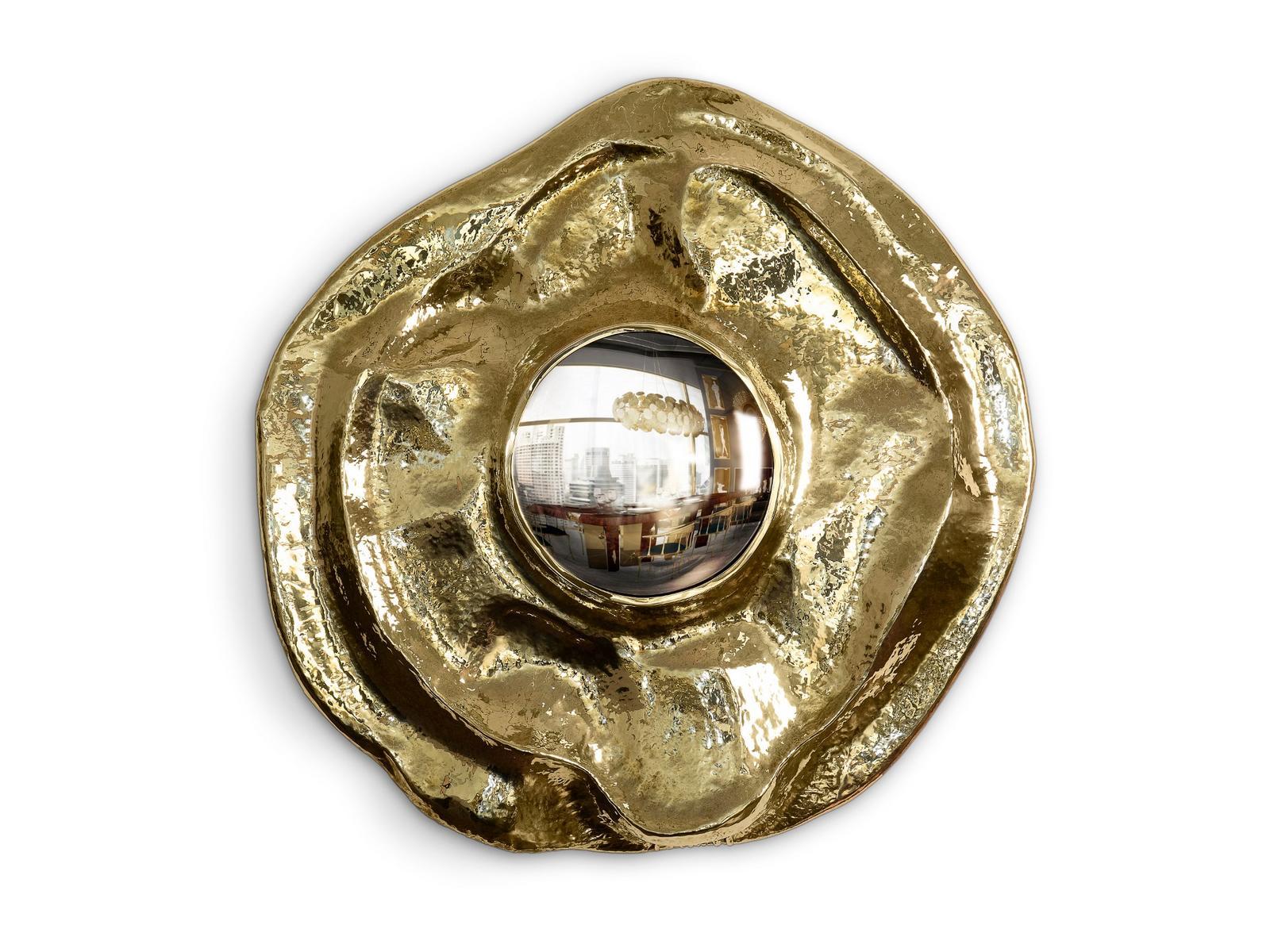 ANGRA Round wall-mounted framed mirror
