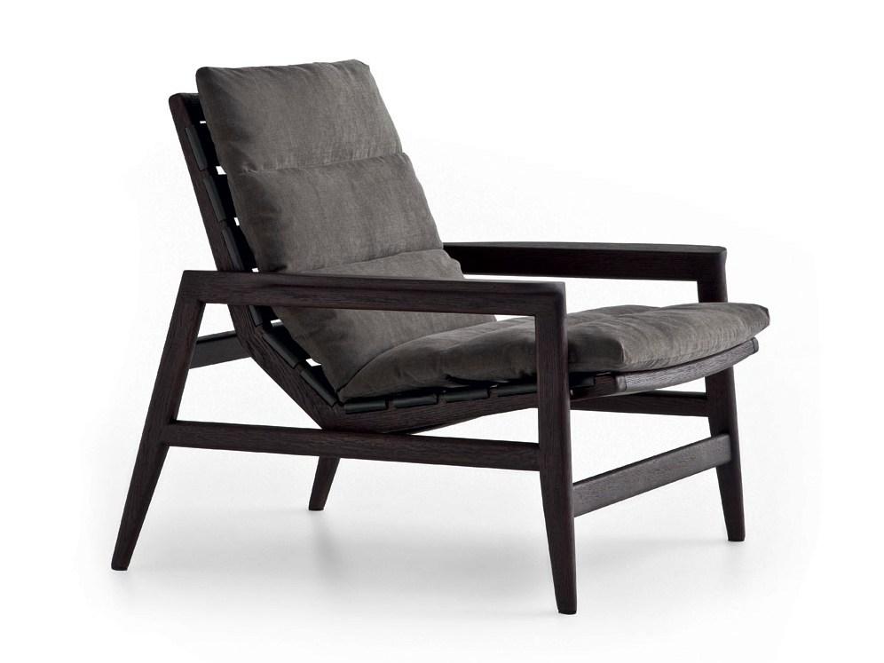 IPANEMA Upholstered fabric armchair with armrests