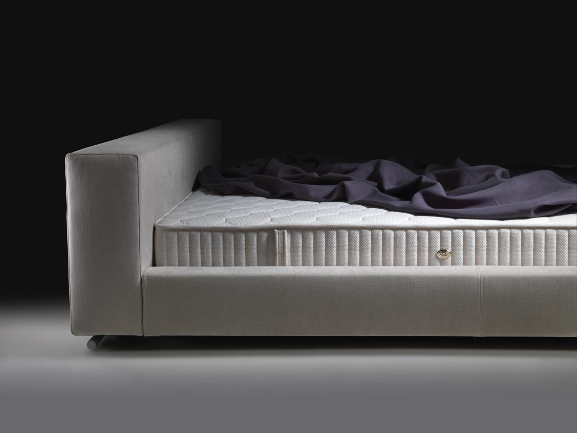 GROUNDPIECE Fabric double bed with removable cover