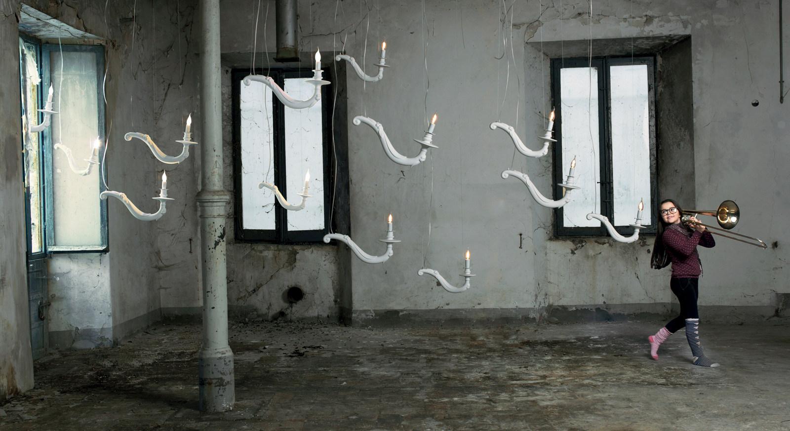 DEJAVU NU White-paste pendant lamp