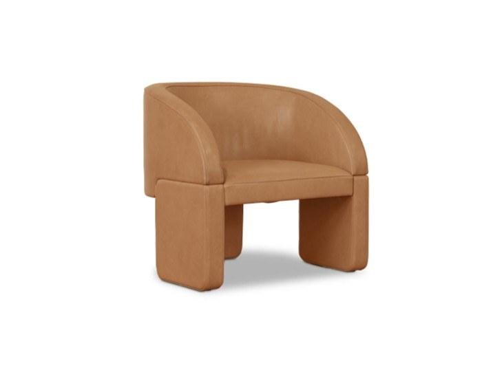 LAZYBONES LOUNGE Leather armchair with armrests