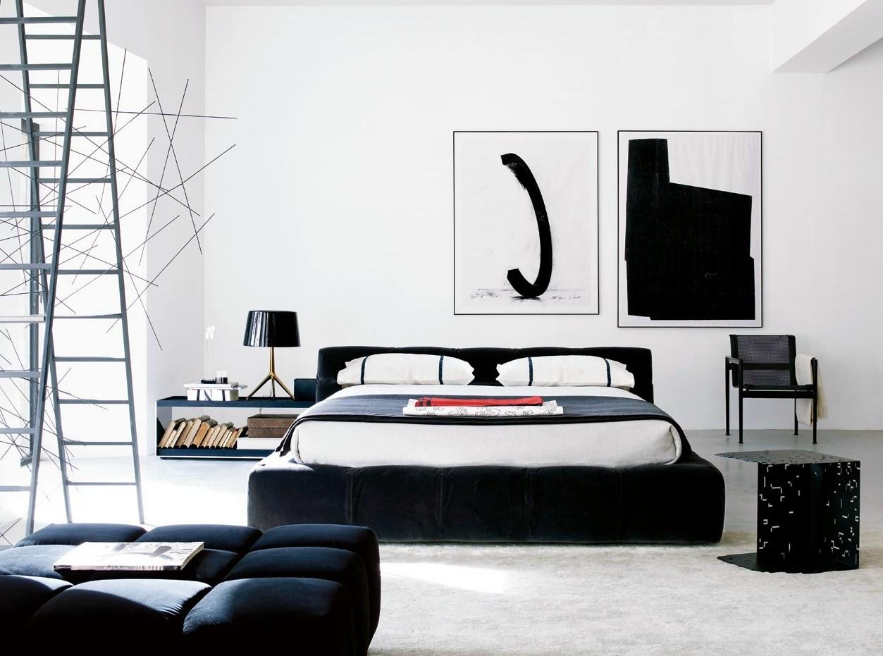 TUFTY BED Fabric storage bed