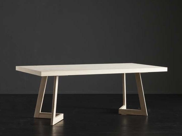 NIZZA + SEVEN Rectangular wooden dining table