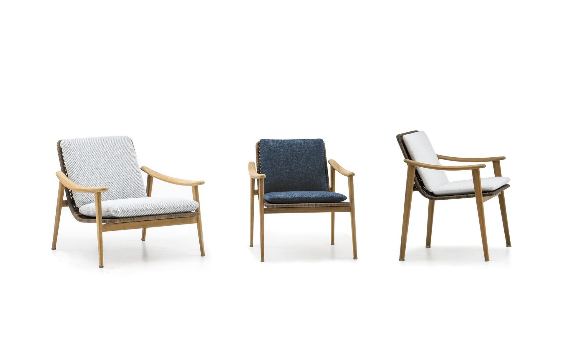 FYNN OUTDOOR Teak garden chair with armrests