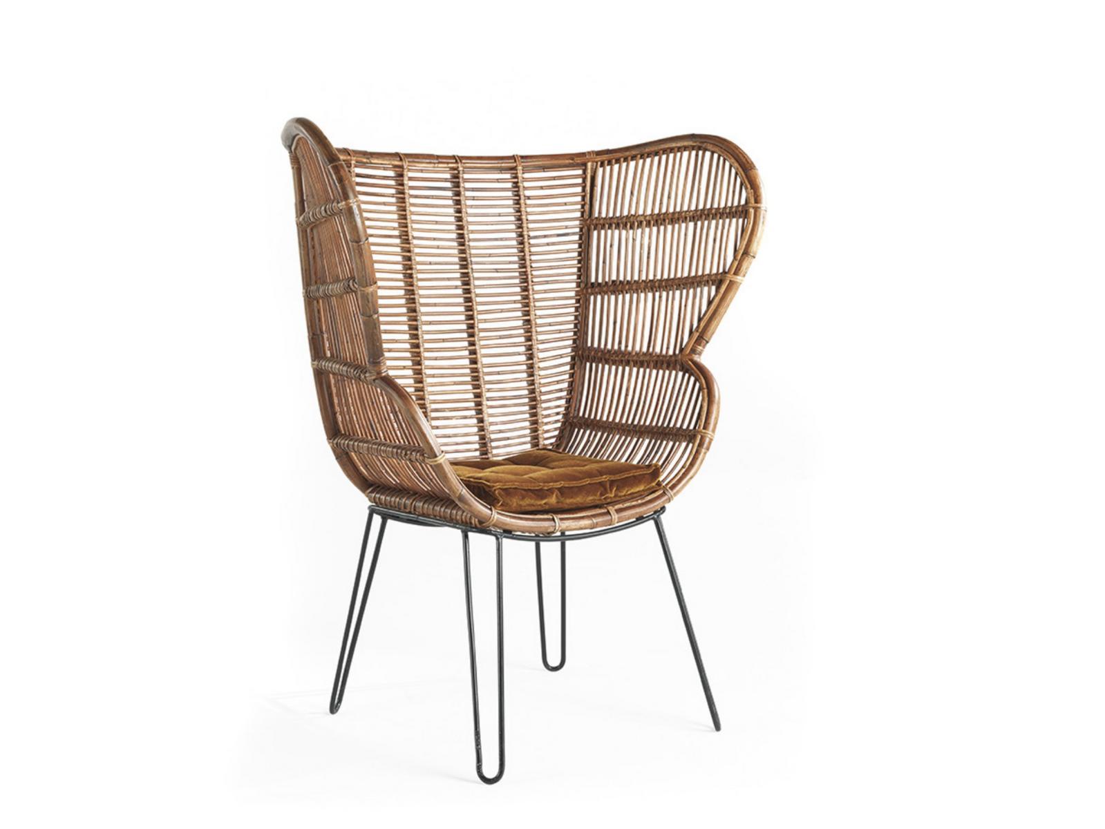 MACBETH Rattan easy chair high-back