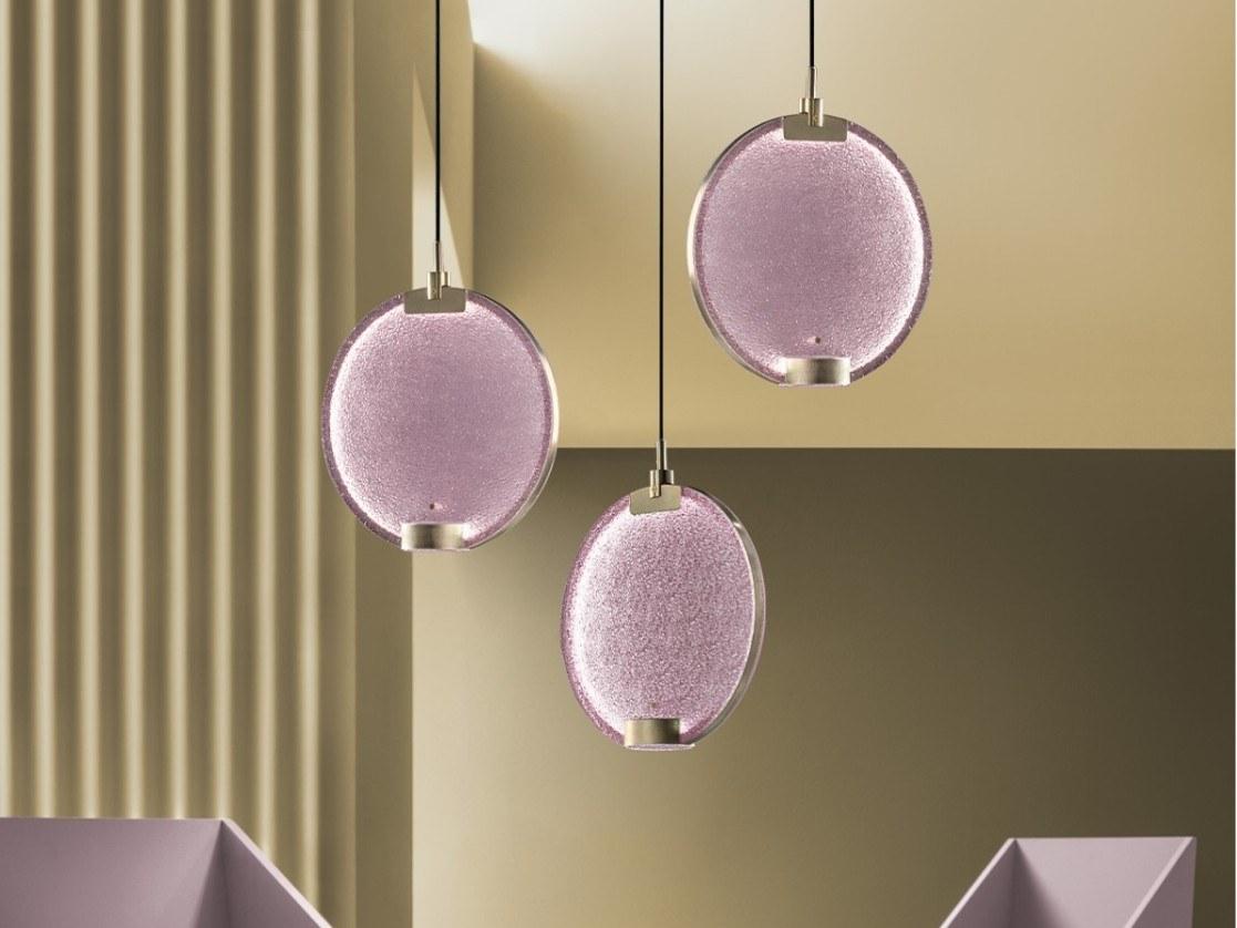 HORO S3 LED glass pendant lamp with dimmer