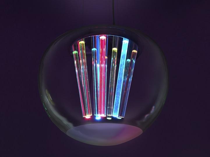 SPECTRAL LIGHT LED direct light blown glass pendant lamp