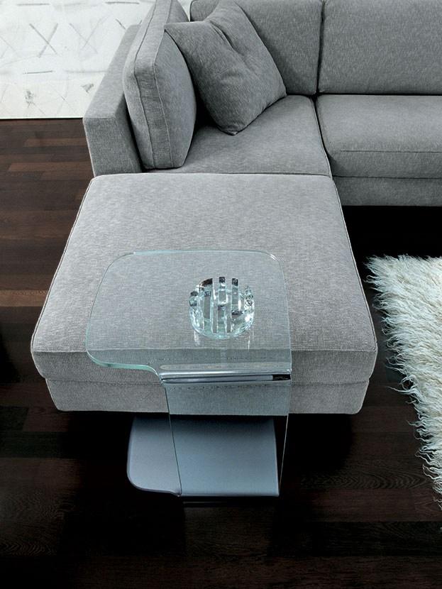 SHELL Square rectangular glass coffee table