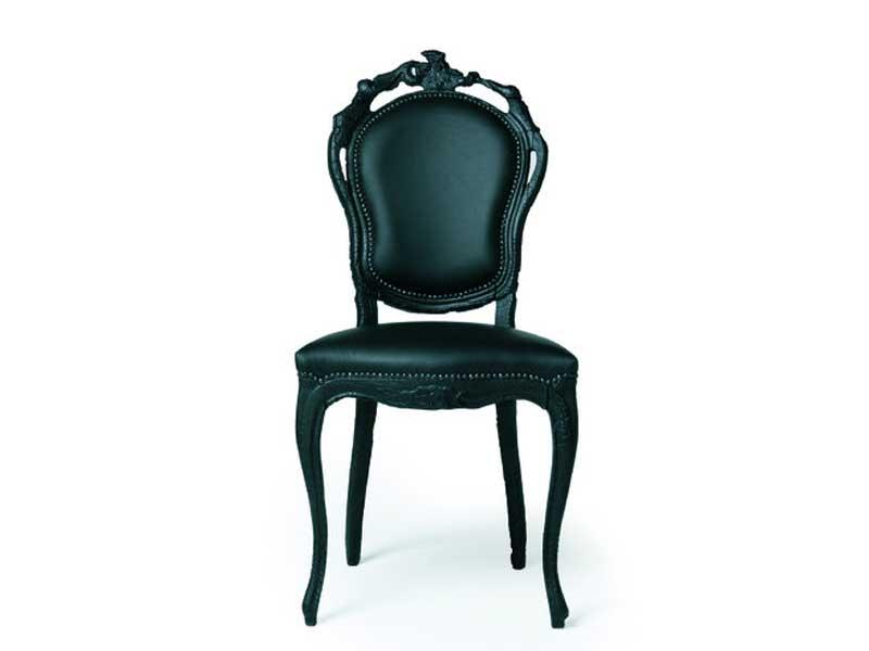 SMOKE DINING CHAIR Wooden chair with fire retardant padding