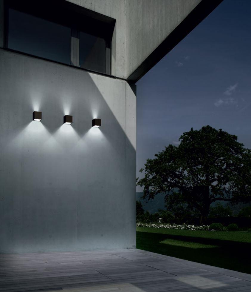 DRACO LED direct-indirect light outdoor wall lamp